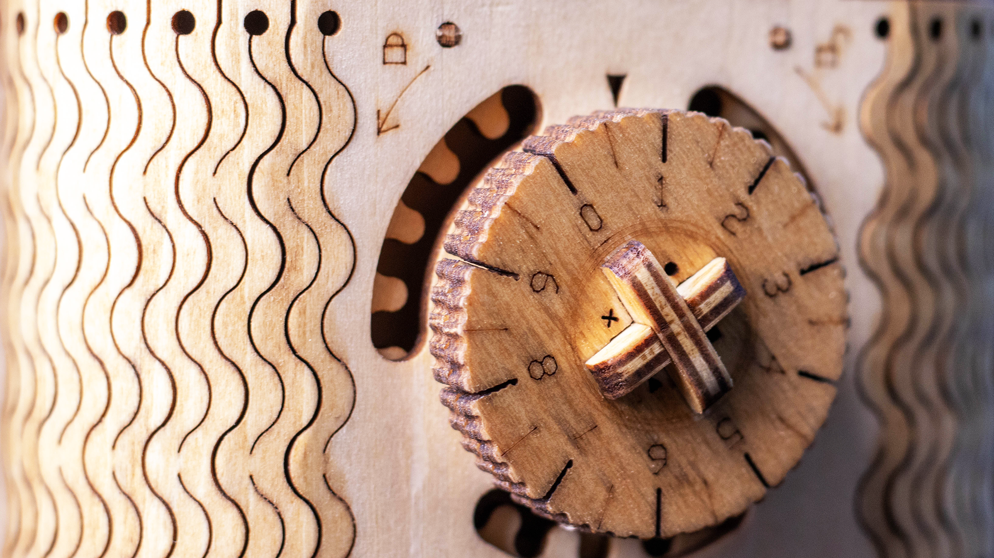 Close up of a mysterious combination lock