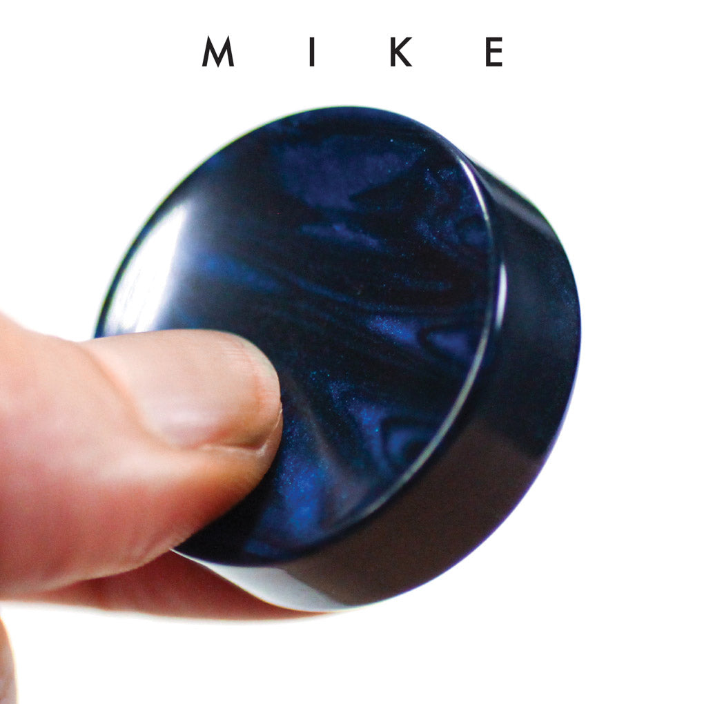 Mike Blue Upcycled Bowling Ball Worry Stone