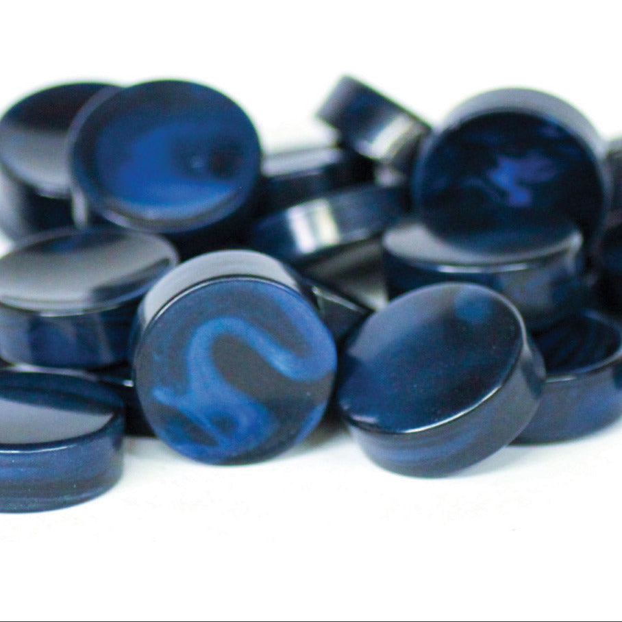 Mike Blue Upcycled Bowling Ball Worry Stone