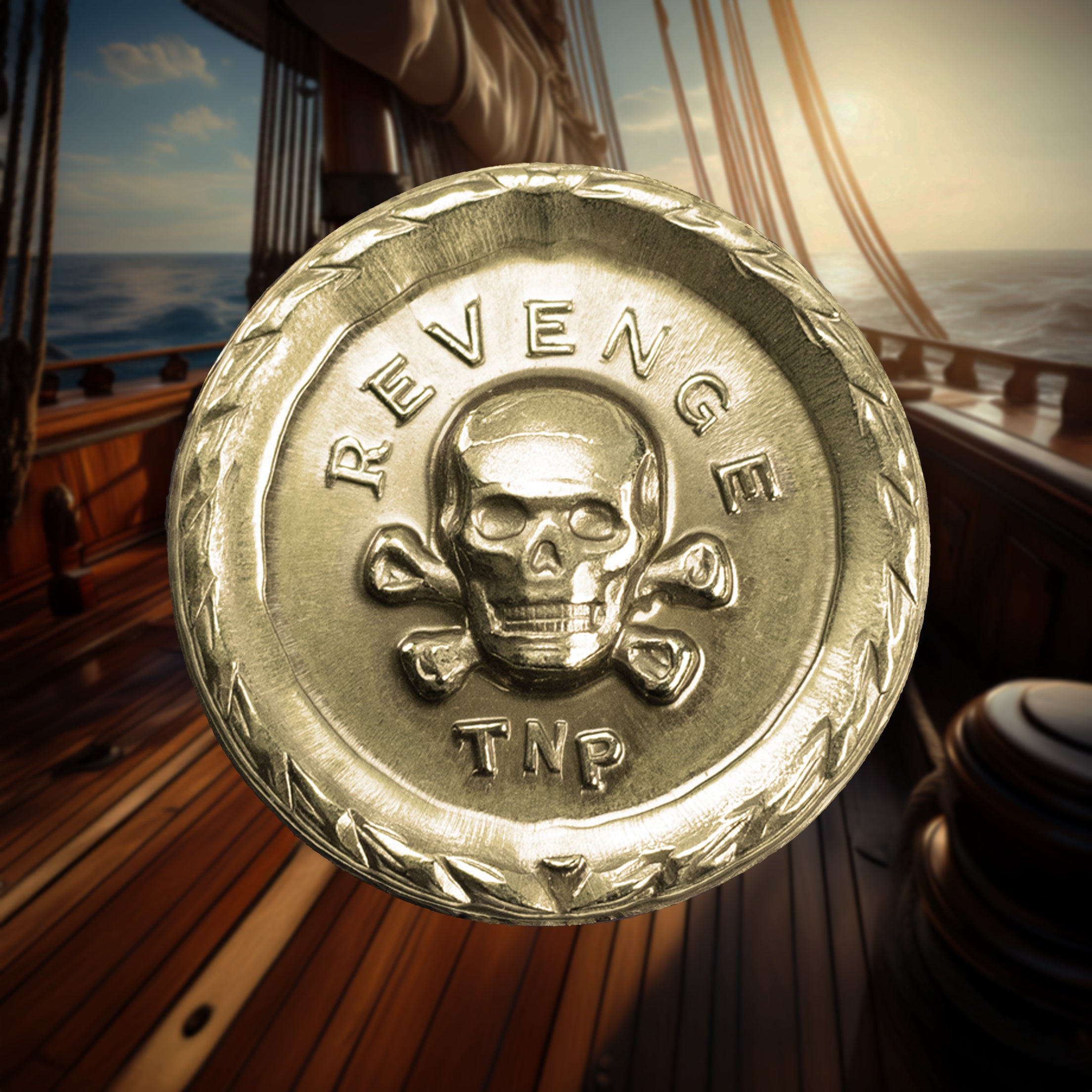 Pirate Roberts Coin in Solid Brass