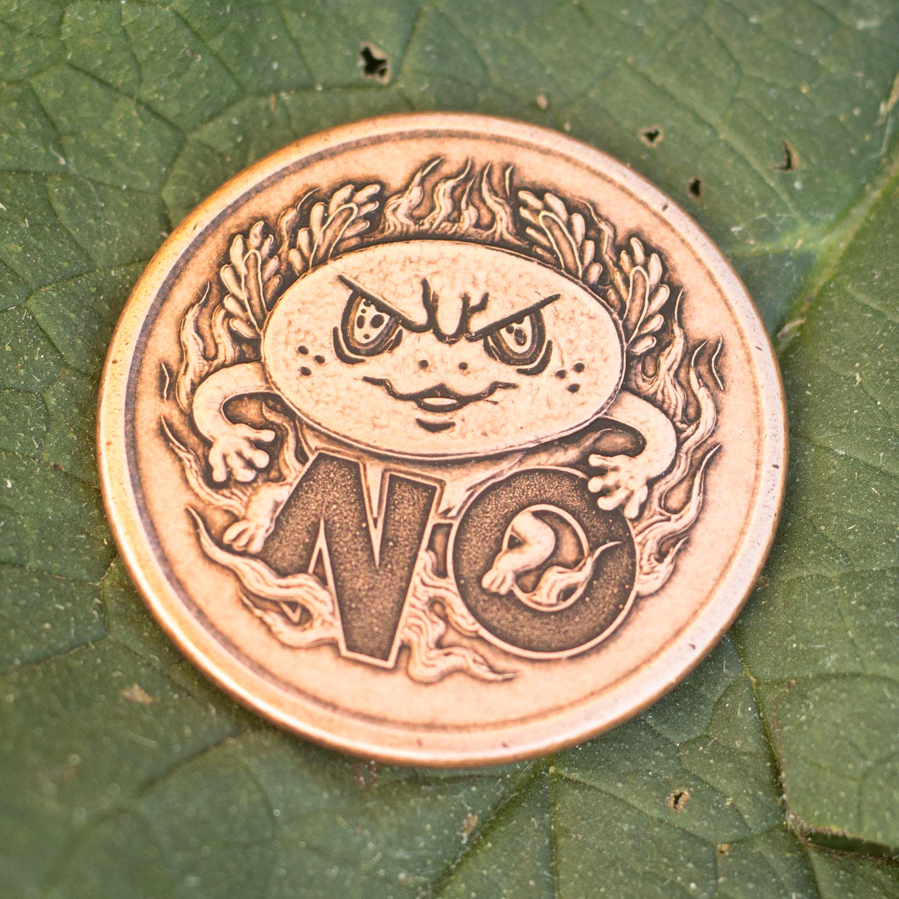 angry axolotl decision maker copper token by shire post mint