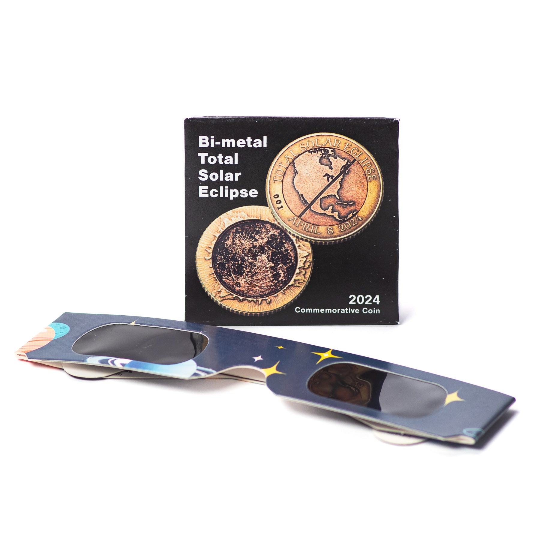 solar eclipse glasses and coin | Shire post mint