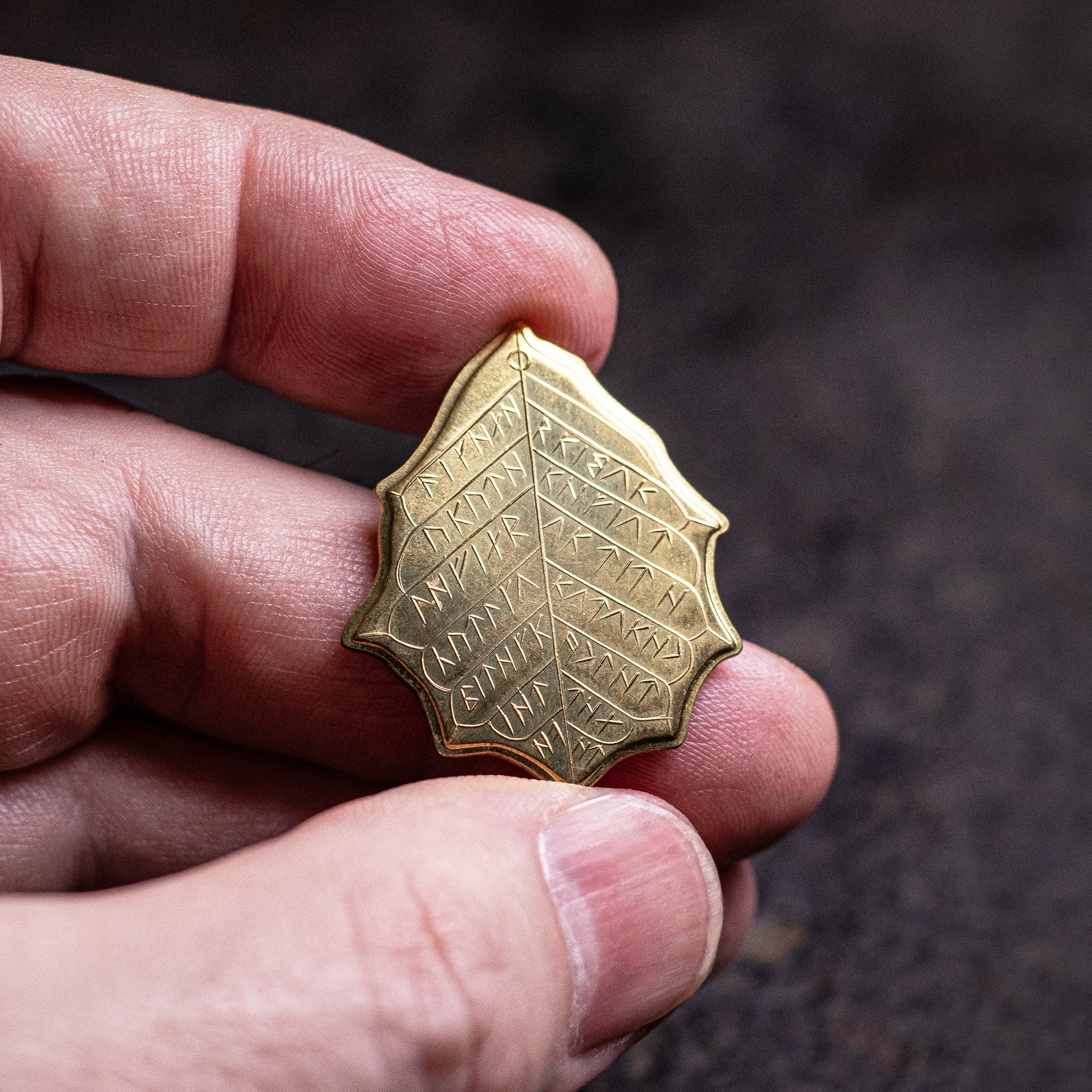 Shire Post Mint Solid Brass Elvish Leaf of Summer