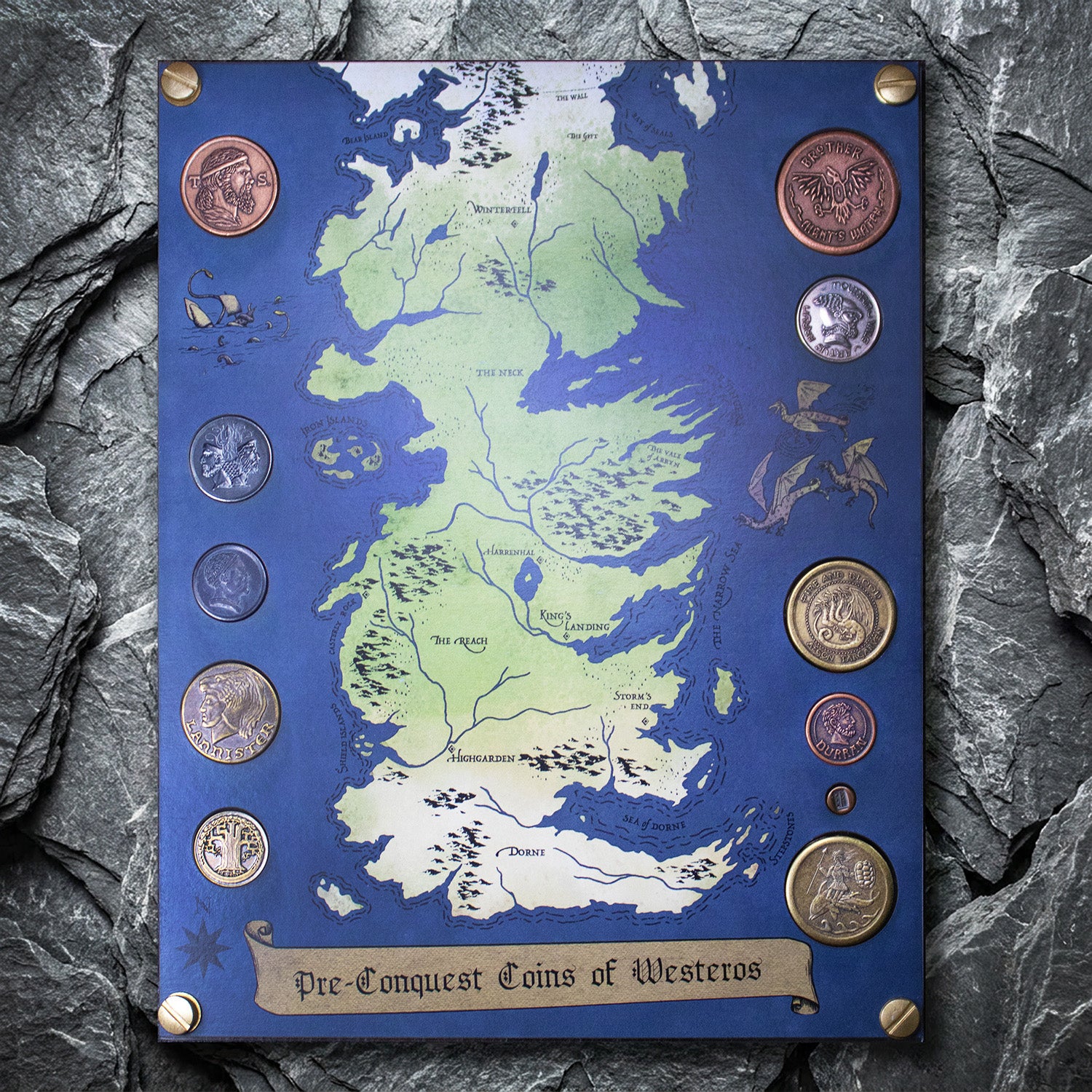 Pre-Conquest Coins of Westeros Map