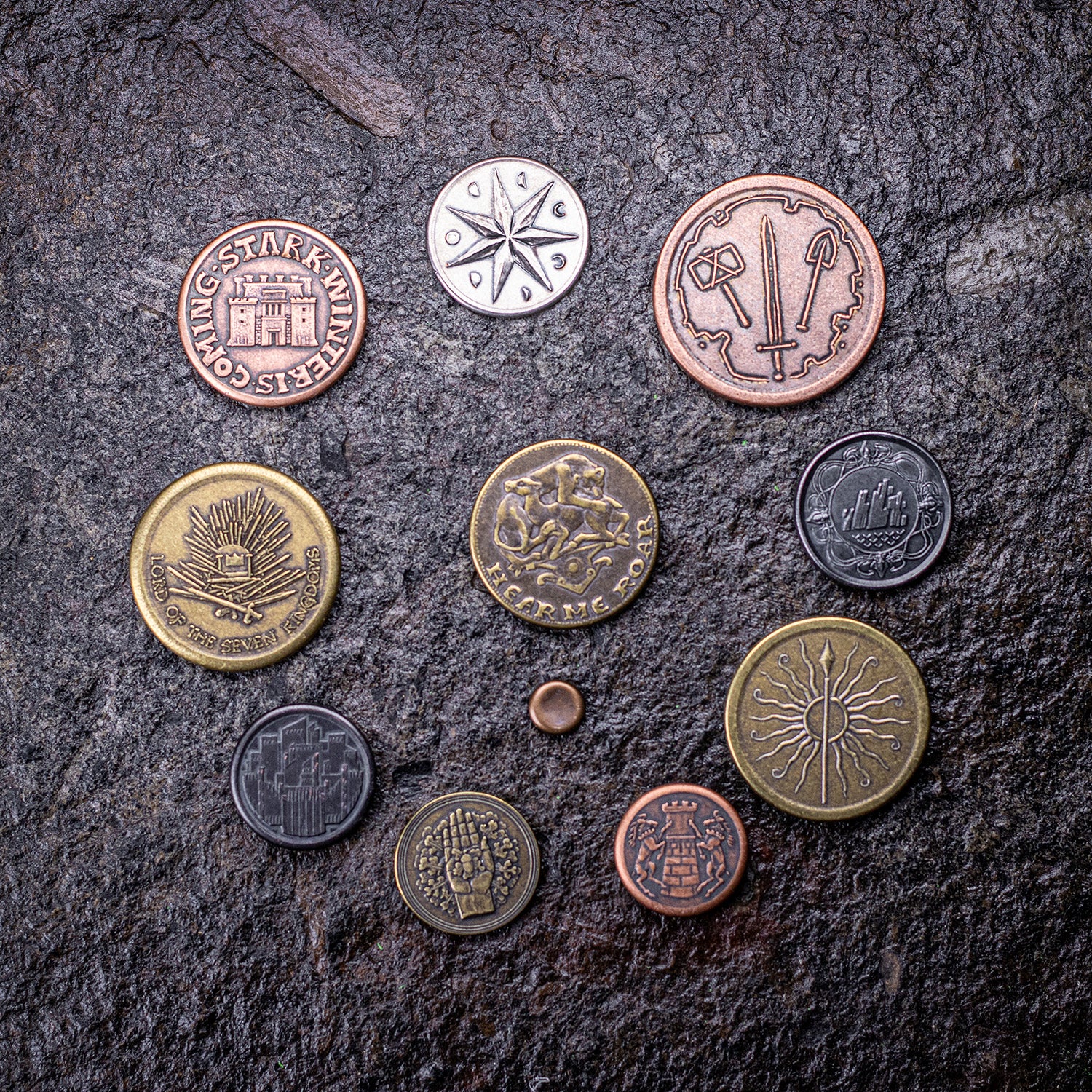 Obverse of 11 Pre-Conquest Westeros Coins