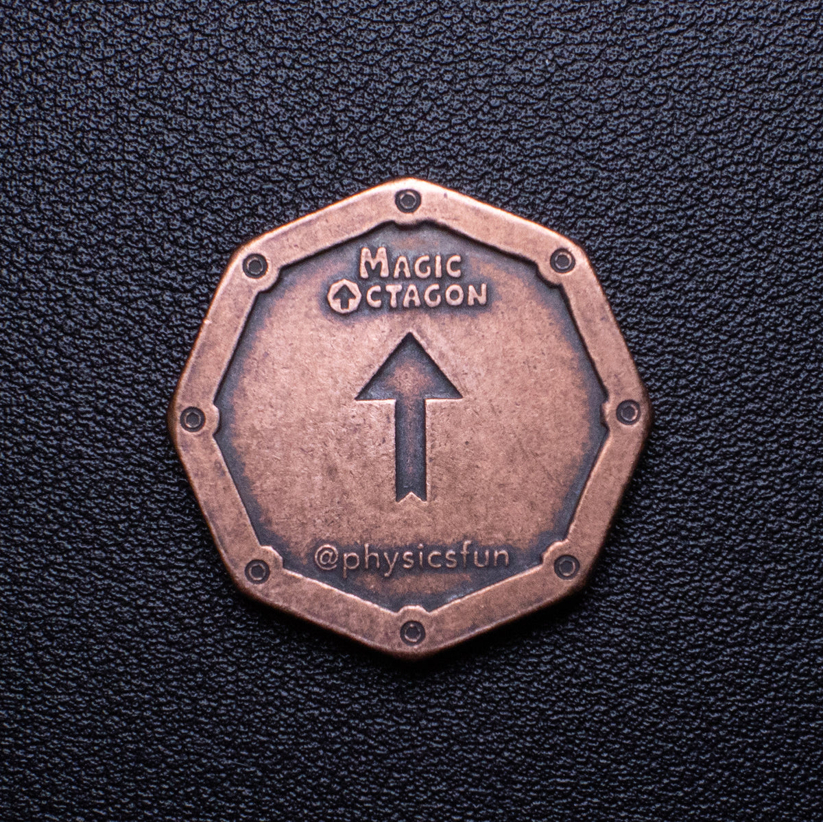 Magic Octagon Brain Teaser Coin in Solid Copper