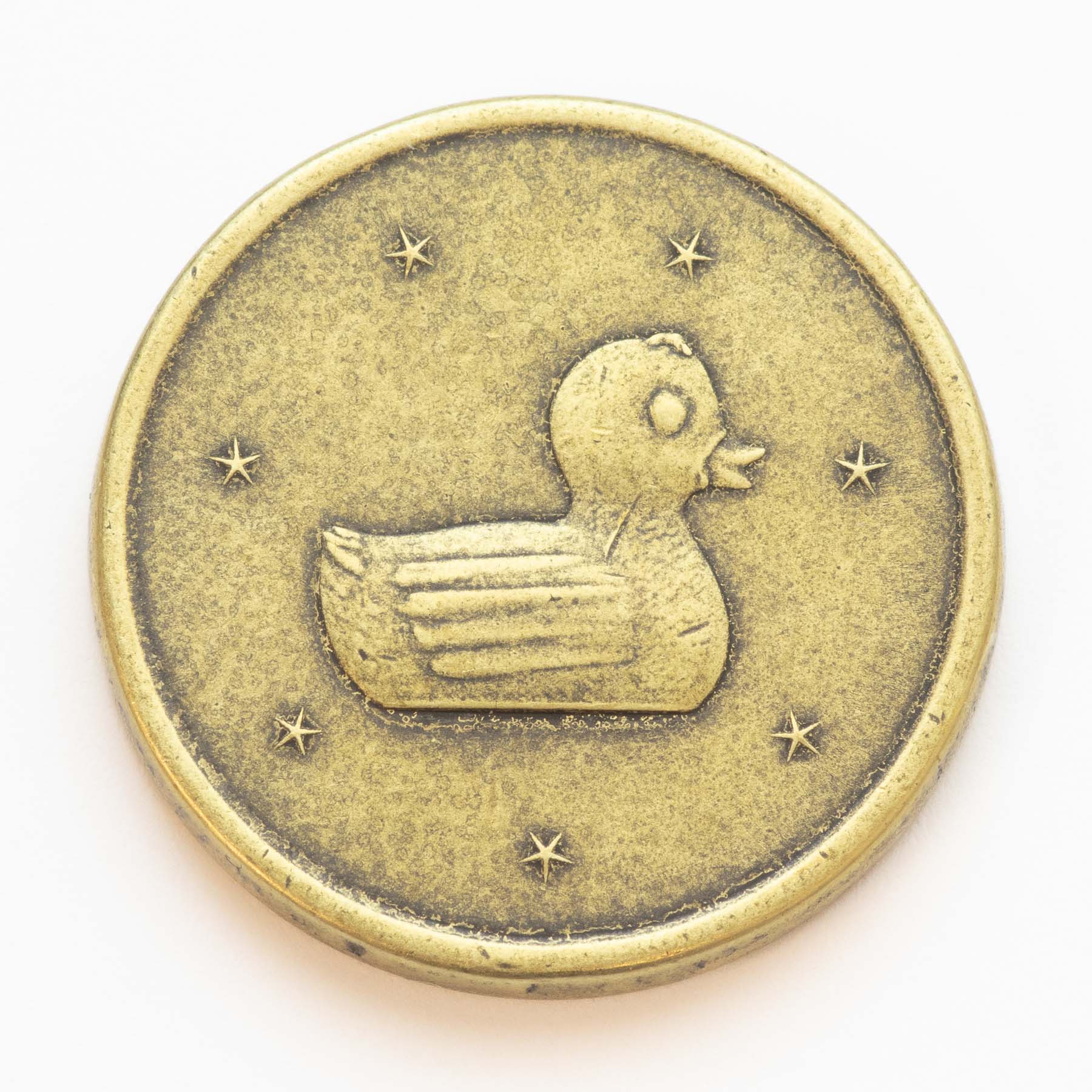 Lucky Duck Coin in Brass