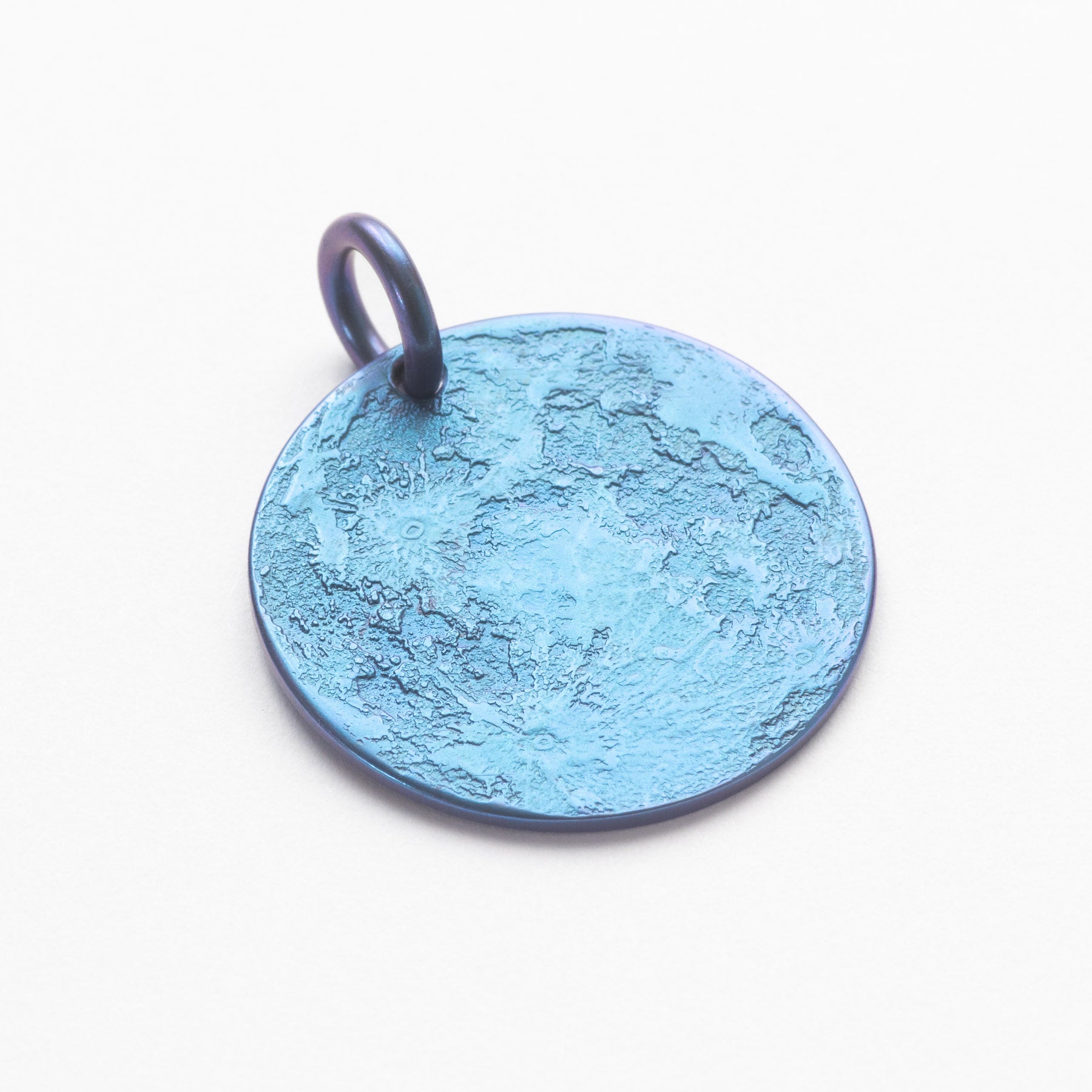 Blue Moon Necklace - 1" Anodized Niobium Charm or Pendant