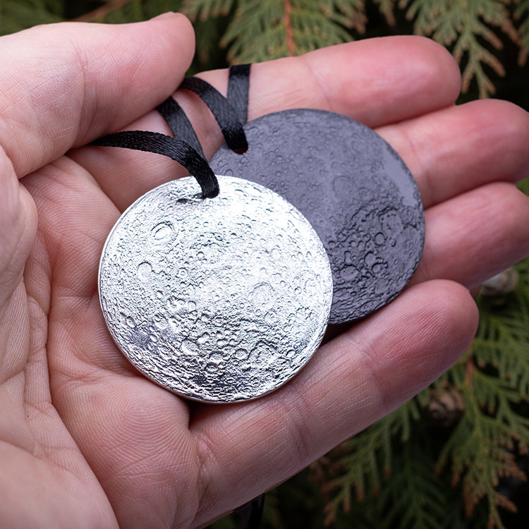 Set of 2 Moon Ornaments - New Moon Bundle