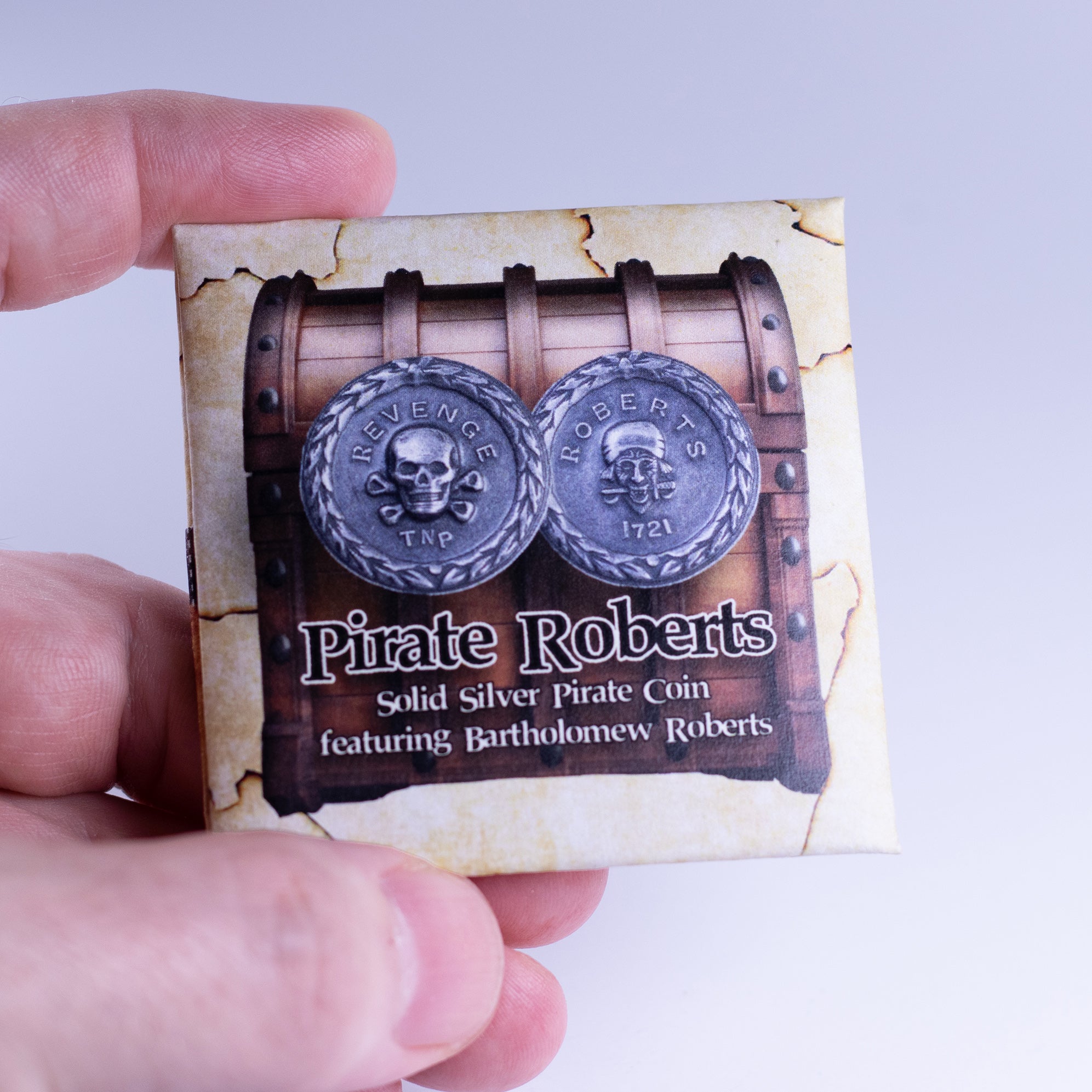 Pirate Roberts Coin in Fine Silver