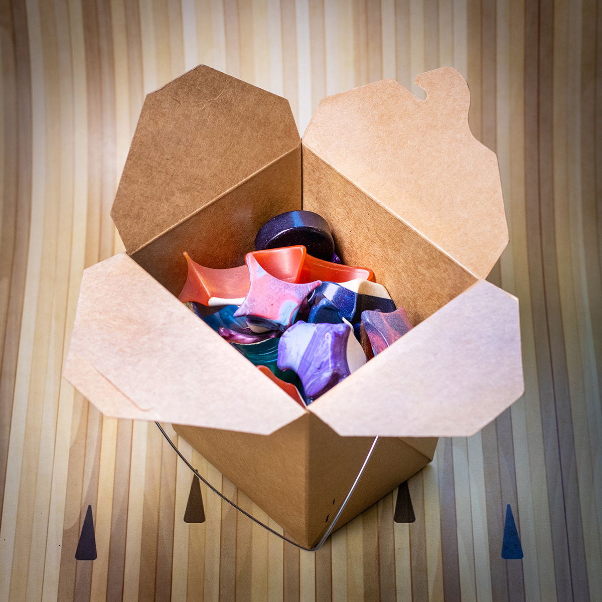 Quart carry-out container of Shire Post Mint Bowlerite Fidget Chunks