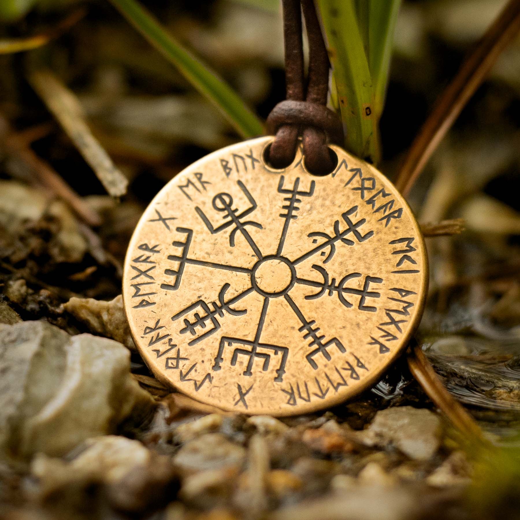 Vegvisir Norse Compass Wayfinder Bronze Coin edc viking nordic hafvilla icelandic | Shire Post Mint