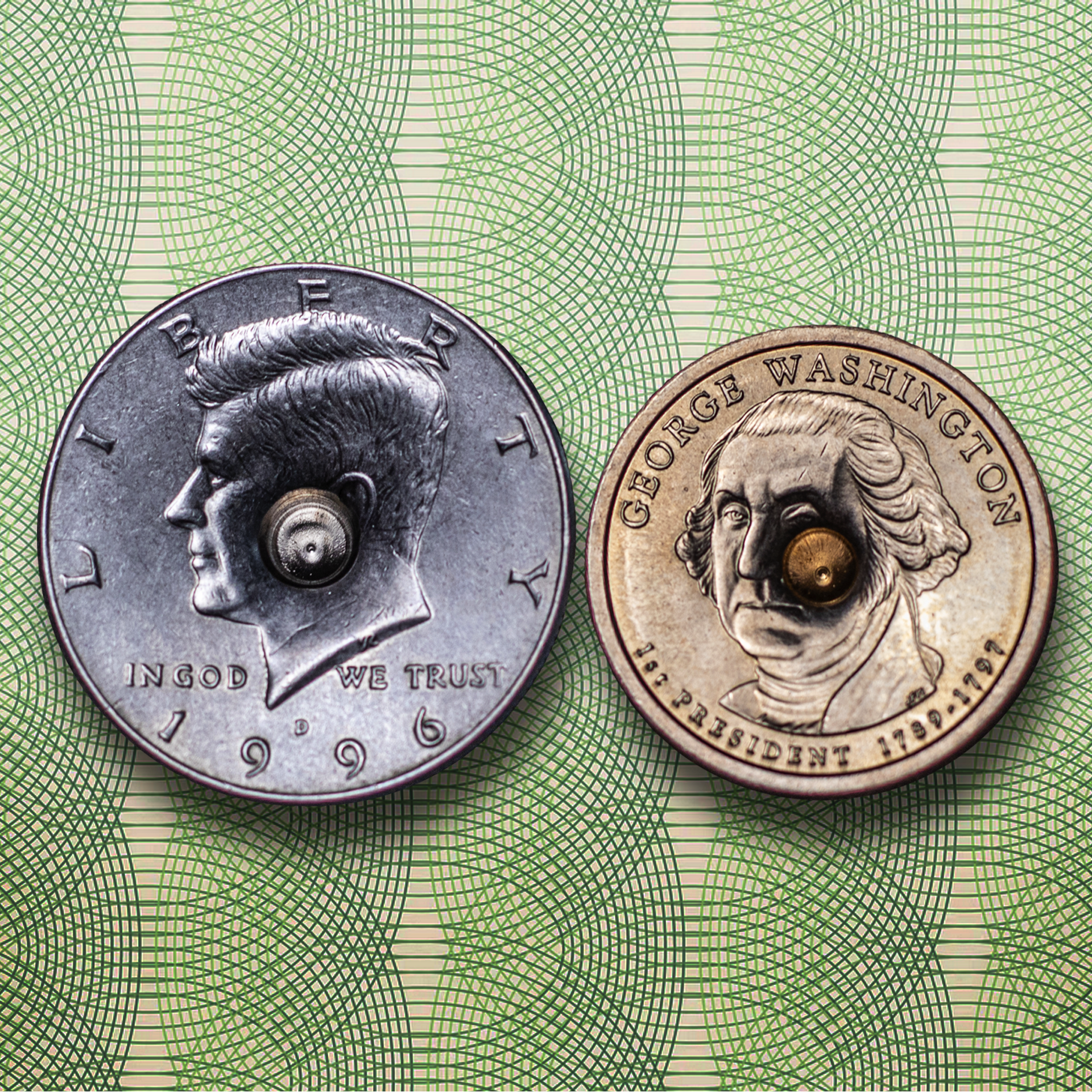 US Half Dollar and Golden Dollar spinners