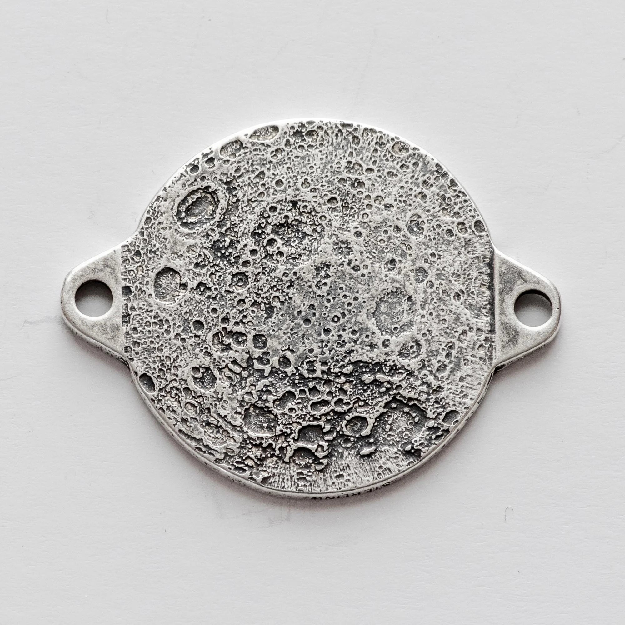 silver jewelry connector coin
