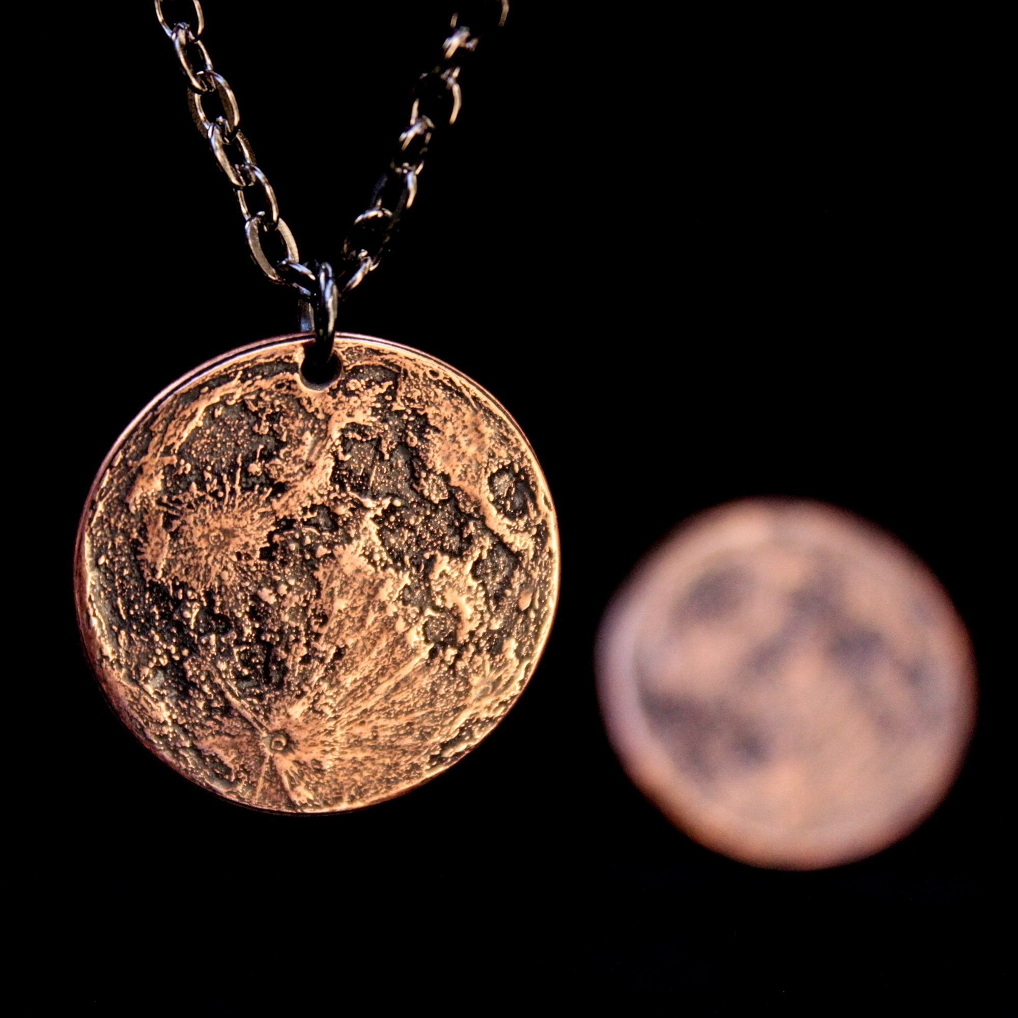 Blood Moon Copper Necklace - 1" Pendant or Charm