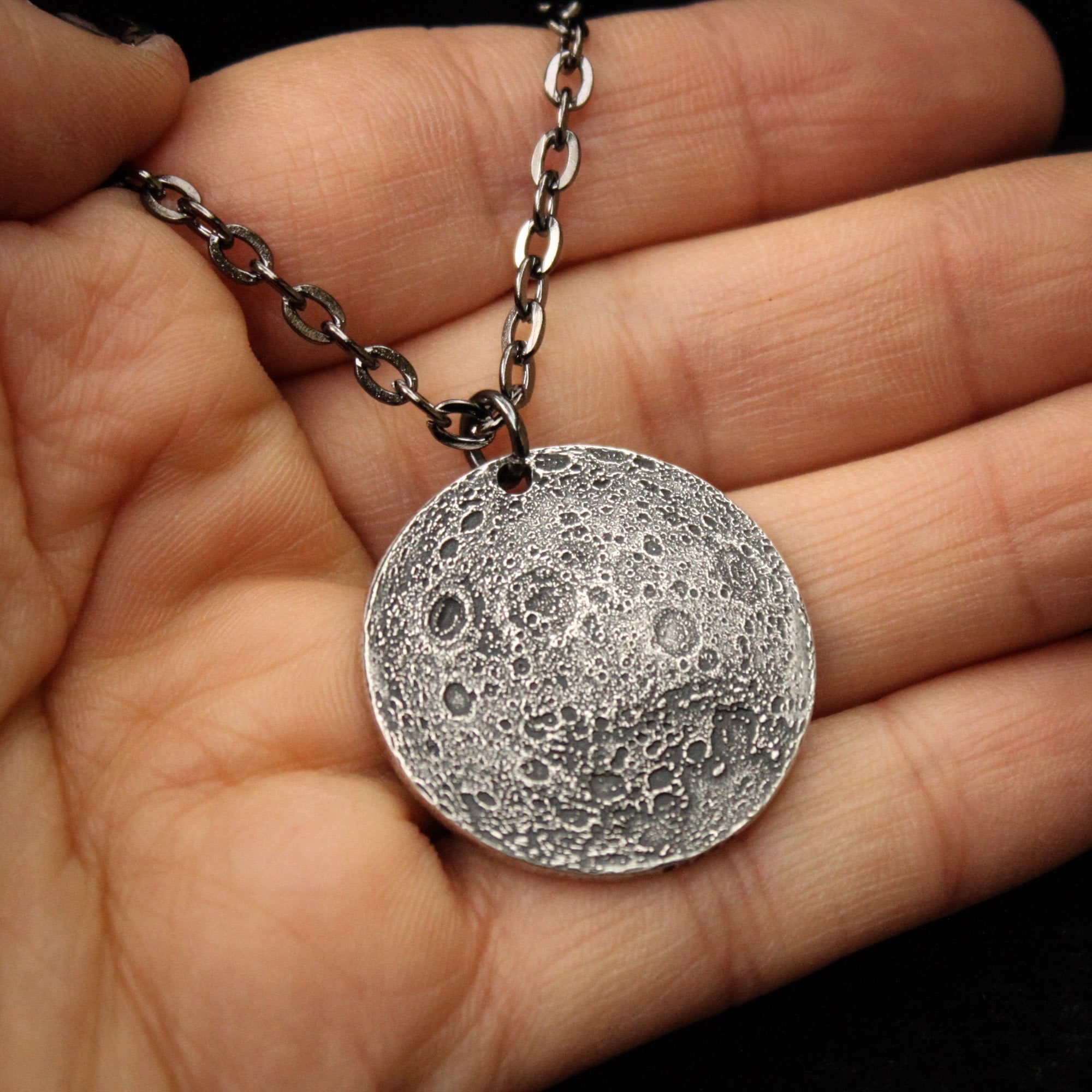 Full Moon 1/4 oz Silver Necklace on 30" chain by Shire Post Mint