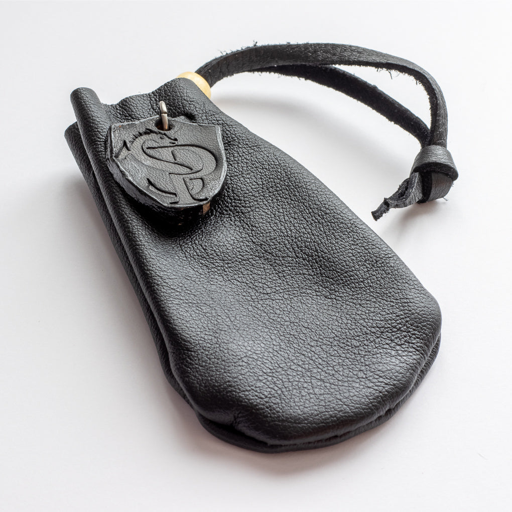 Leather Drawstring Coin Bag