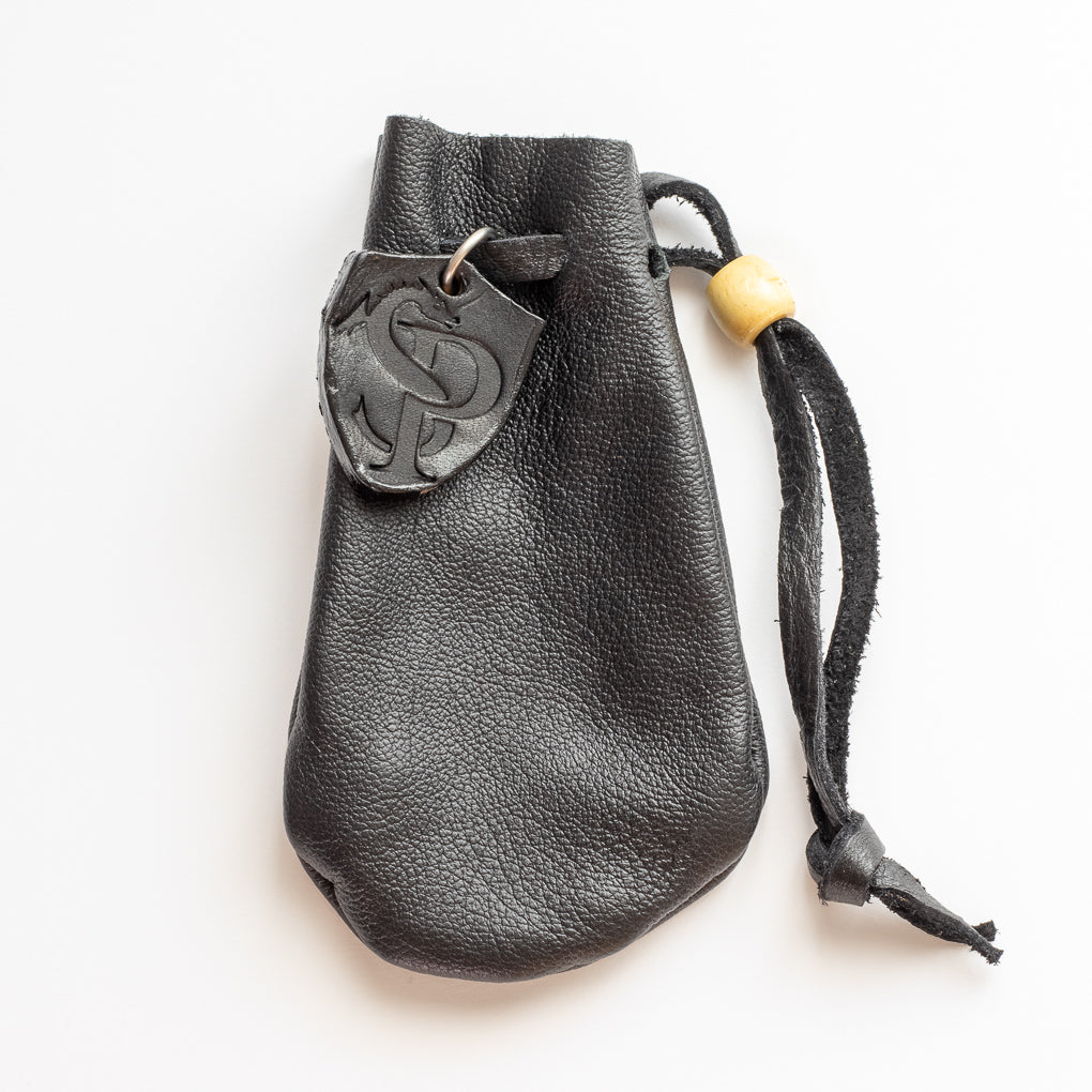 Leather Drawstring Coin Bag