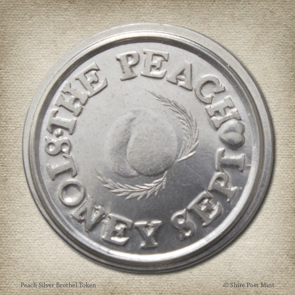 Peach Silver Brothel Token