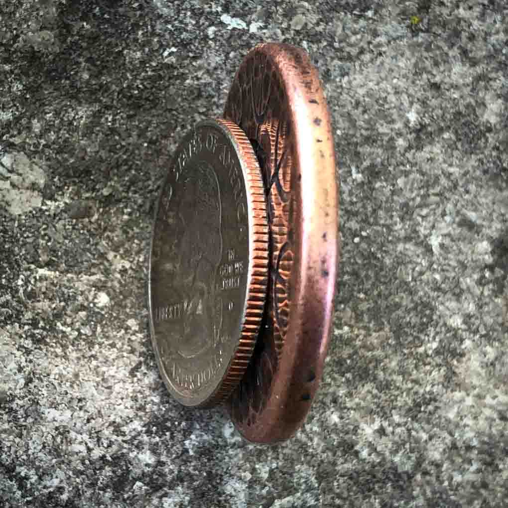 Helm of Awe Copper Coin Necklace on Leather Cord - Aegishjalmur - Warrior's Stave Viking Coinage | Shire Post Mint Gifts