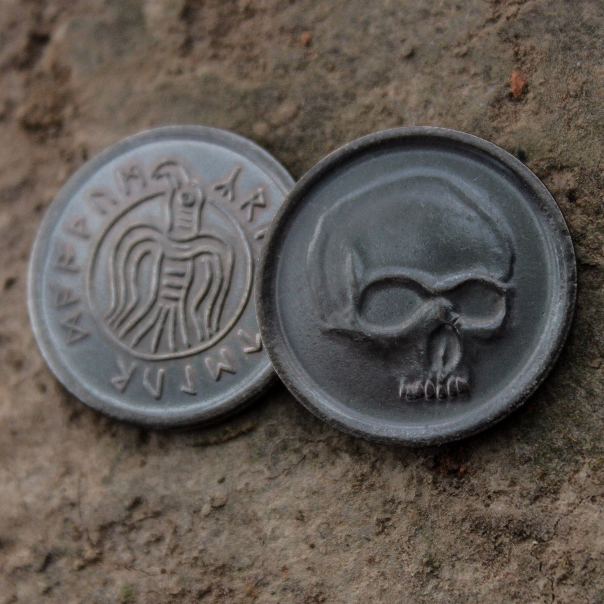 Black Skull of Crom Coin - Blackened Bronze