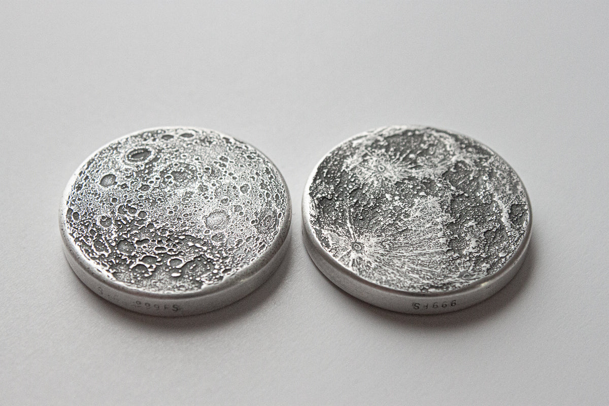 Ultra Chunky 1" Full Moon Silver Coin