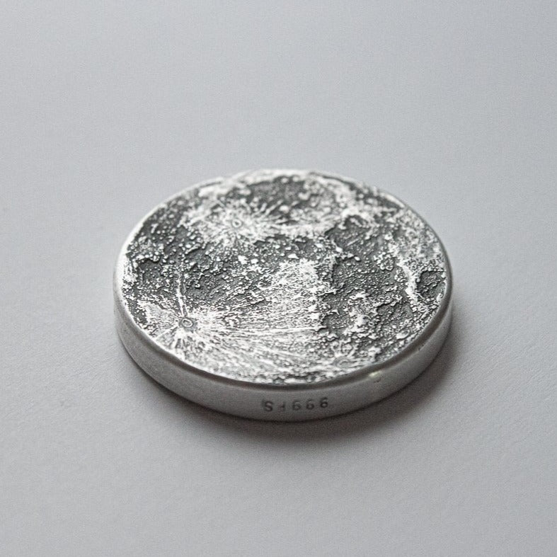 Ultra Chunky 1" Full Moon Silver Coin