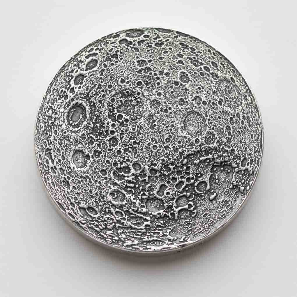 Silver 2 oz. Supermoon Coin - Large 1.5 in / 38 mm Ultra Chunky