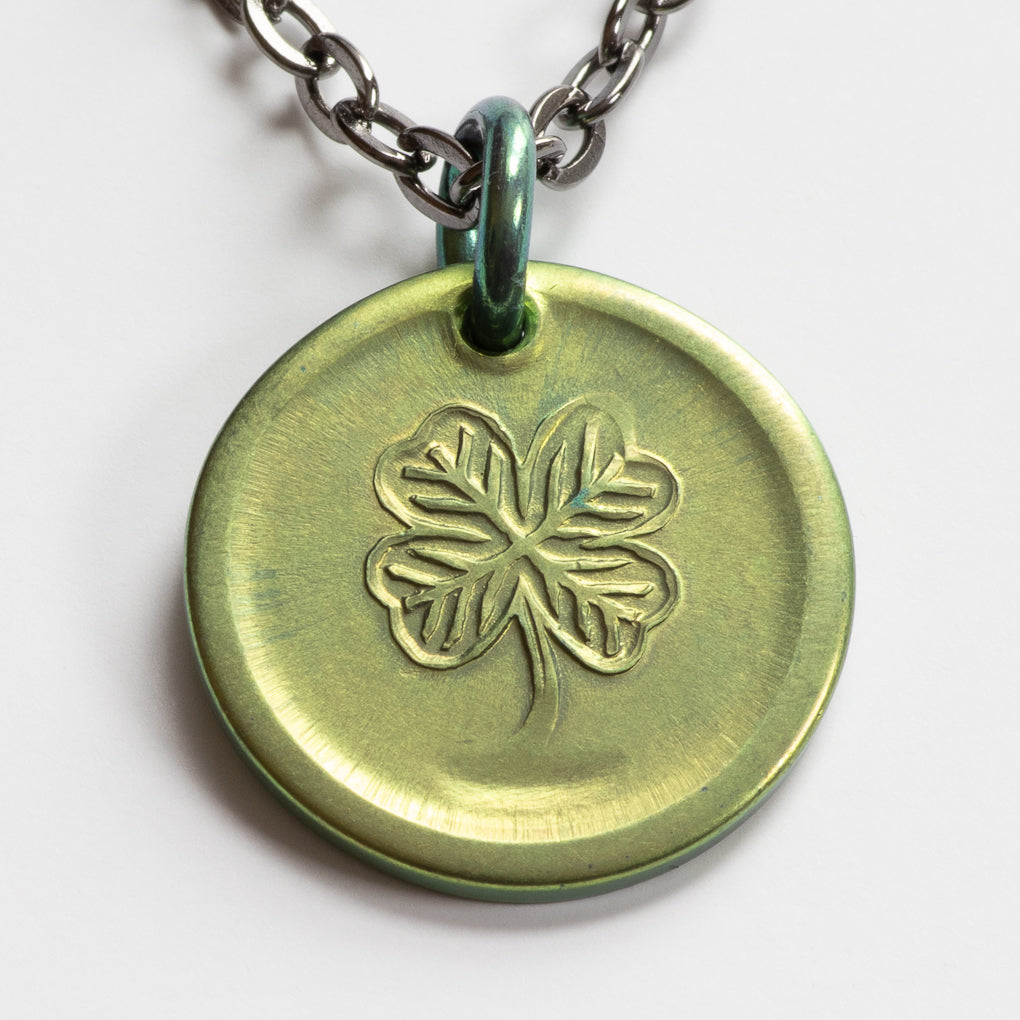 Lucky Green Necklace - Niobium Lucky Pendant