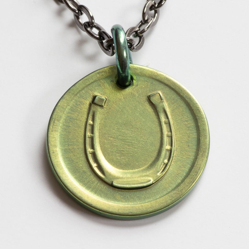 Lucky Green Necklace - Niobium Lucky Pendant