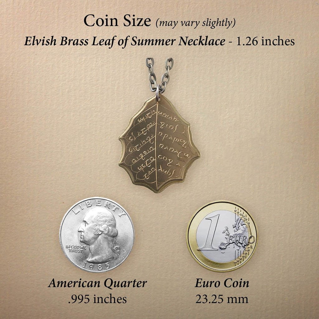 Elvish Brass Leaf of Summer Necklace
