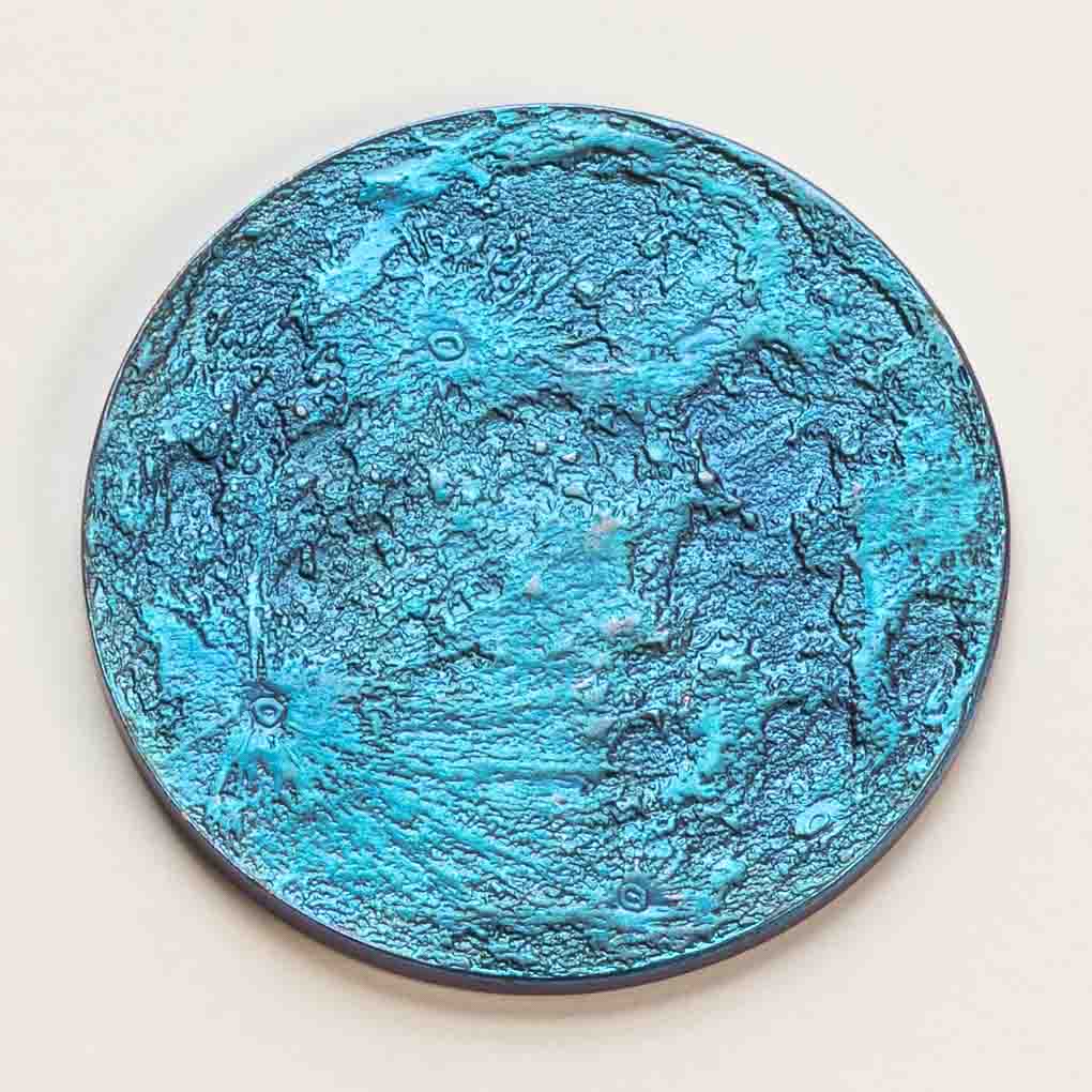 Blue Moon Coin - 1" Anodized Niobium