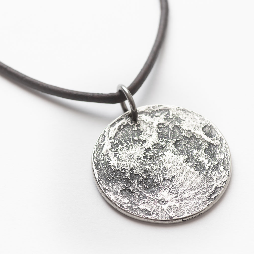 Full Moon Silver Necklace or Charm