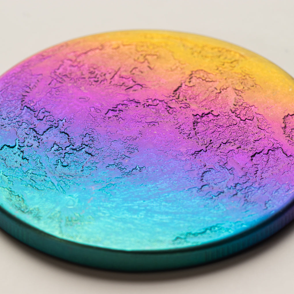 Rainbow Supermoon Coin - 1.5" Multicolored Anodized Niobium