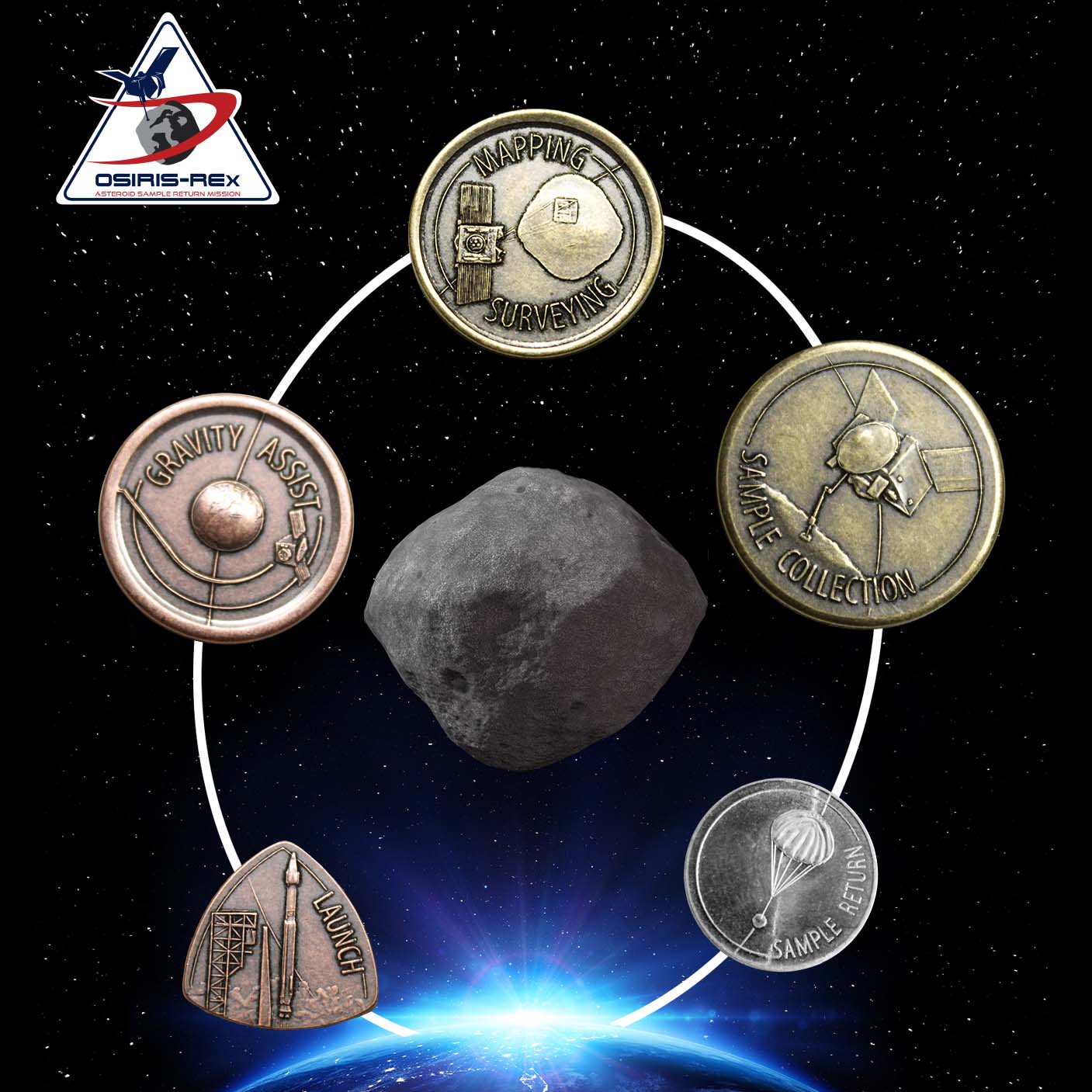 OSIRIS-REx Limited Edition Silver Sample Collection Coin