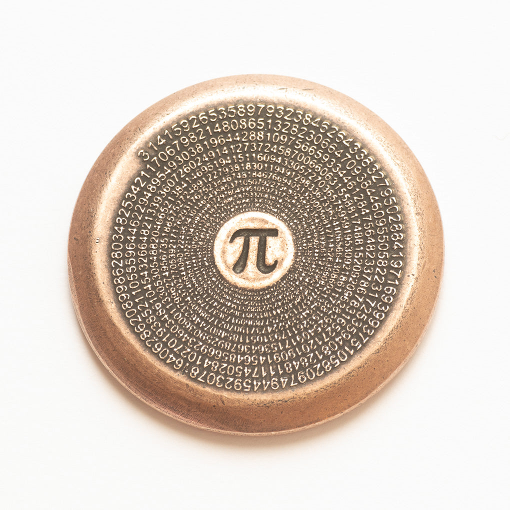 Pizza Pi Coin in Copper with Tiny Pizza Box