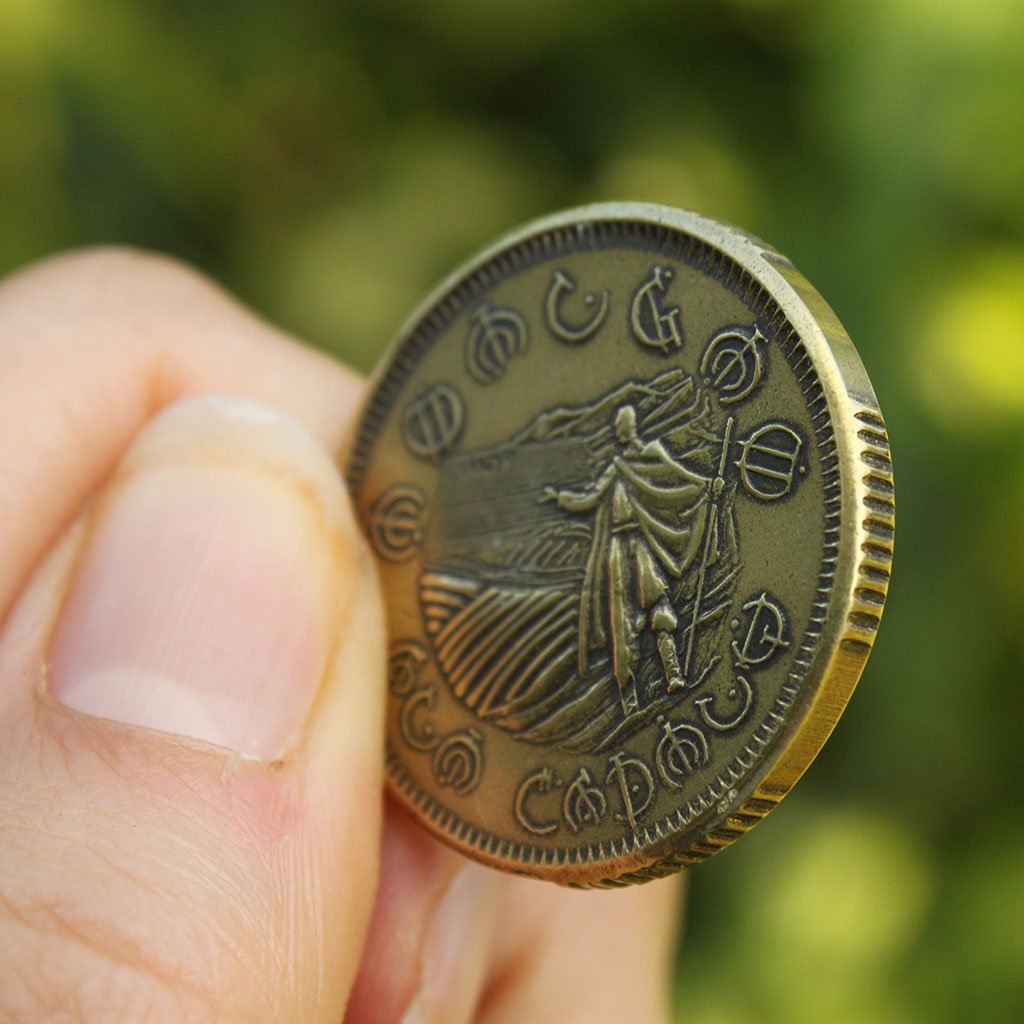 Mistborn coins - Golden Boxing and Copper Clip of Elendel - novels by Brandon Sanderson - coin by Shire Post Mint