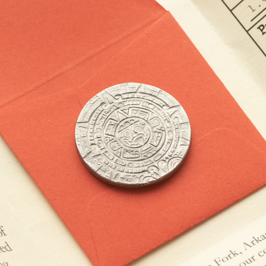 Aztec Sun Stone Wax Seal Coin Stamp | Shire Post Mint Gifts