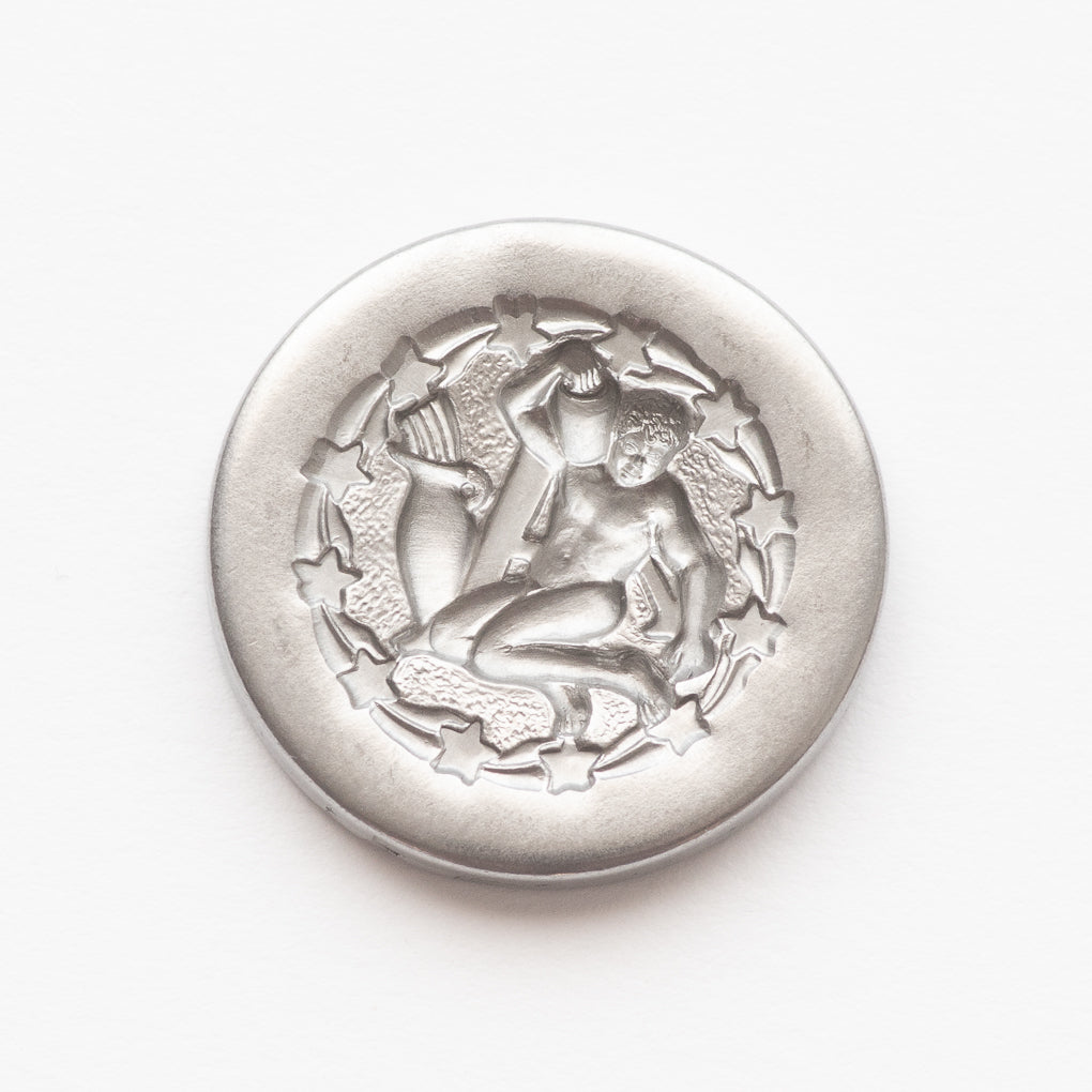 Zodiac Aquarius Wax Seal Coin | Shire Post Mint