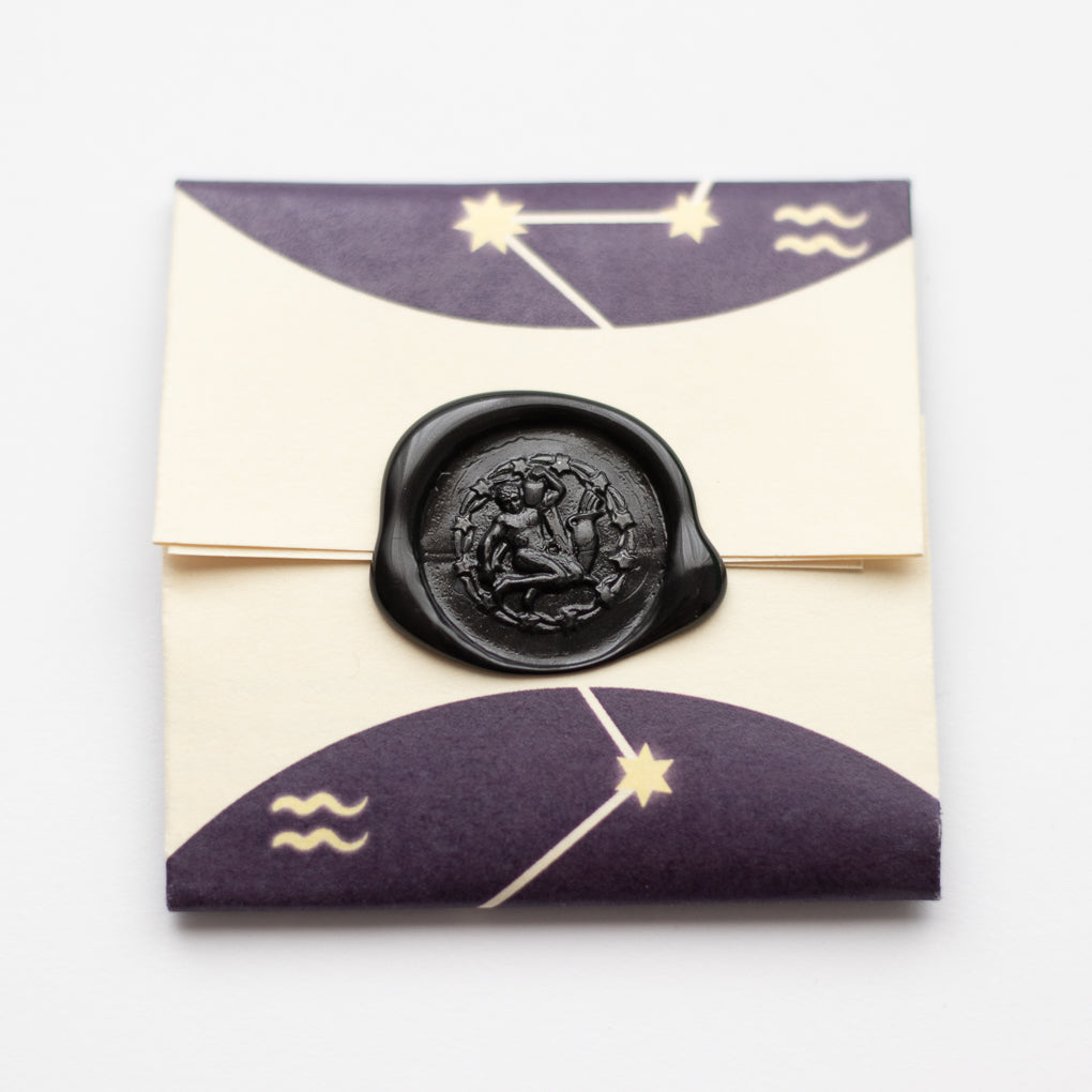 Zodiac Aquarius Wax Seal Coin | Shire Post Mint