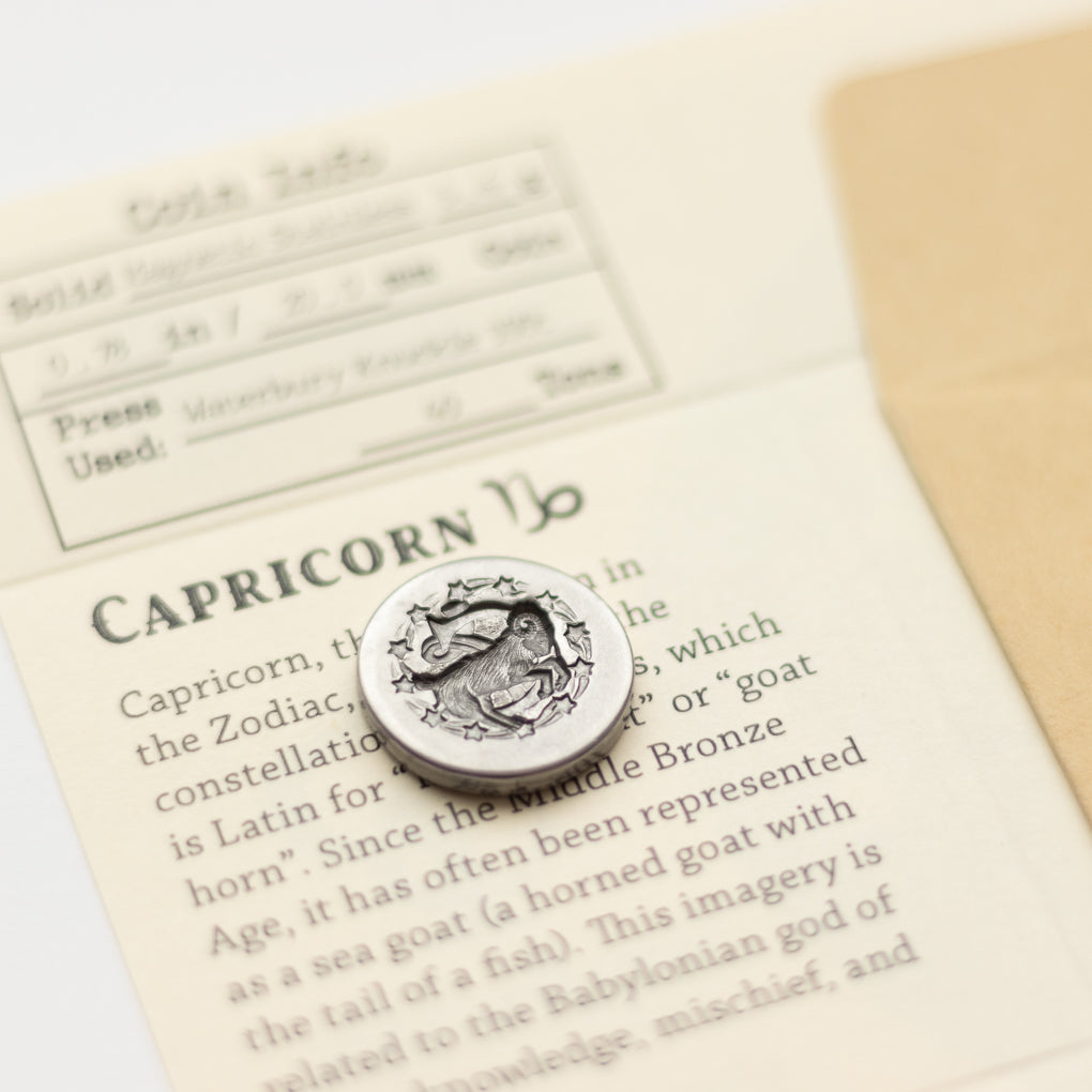 Zodiac Capricorn Wax Seal Coin