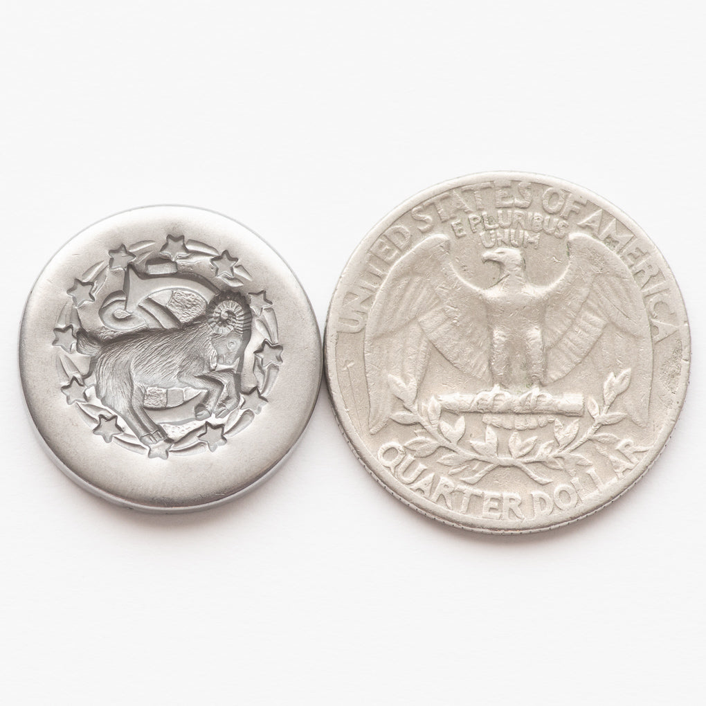 Zodiac Capricorn Wax Seal Coin