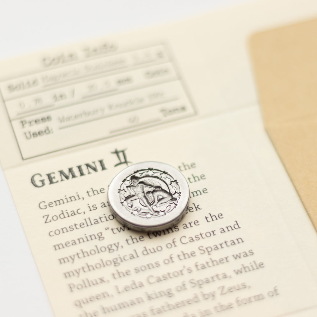 Zodiac Gemini Wax Seal Coin | Shire Post Mint