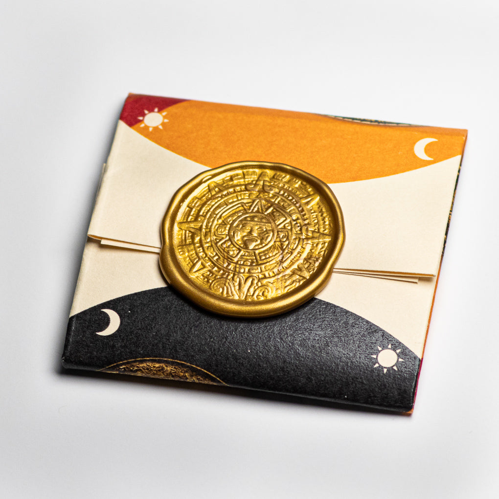 The Sun and Moon Worry Coin - Aztec Sun Stone Calendar and Moon | Shire Post Mint