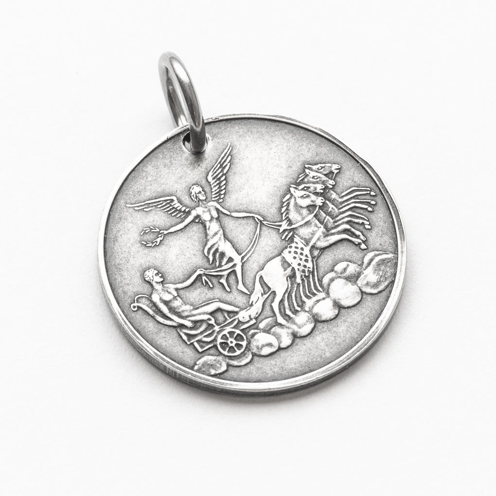 Angel of Peace Moon Silver Necklace