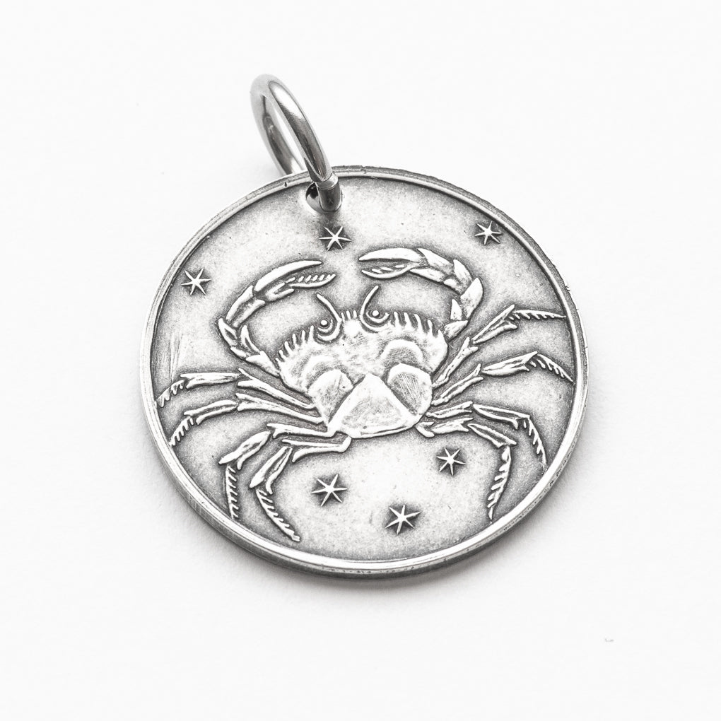 Zodiac Cancer Moon Silver Necklace