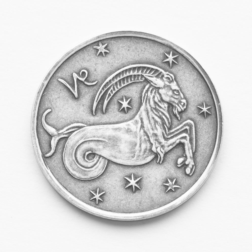 Zodiac Capricorn Moon Silver Coin