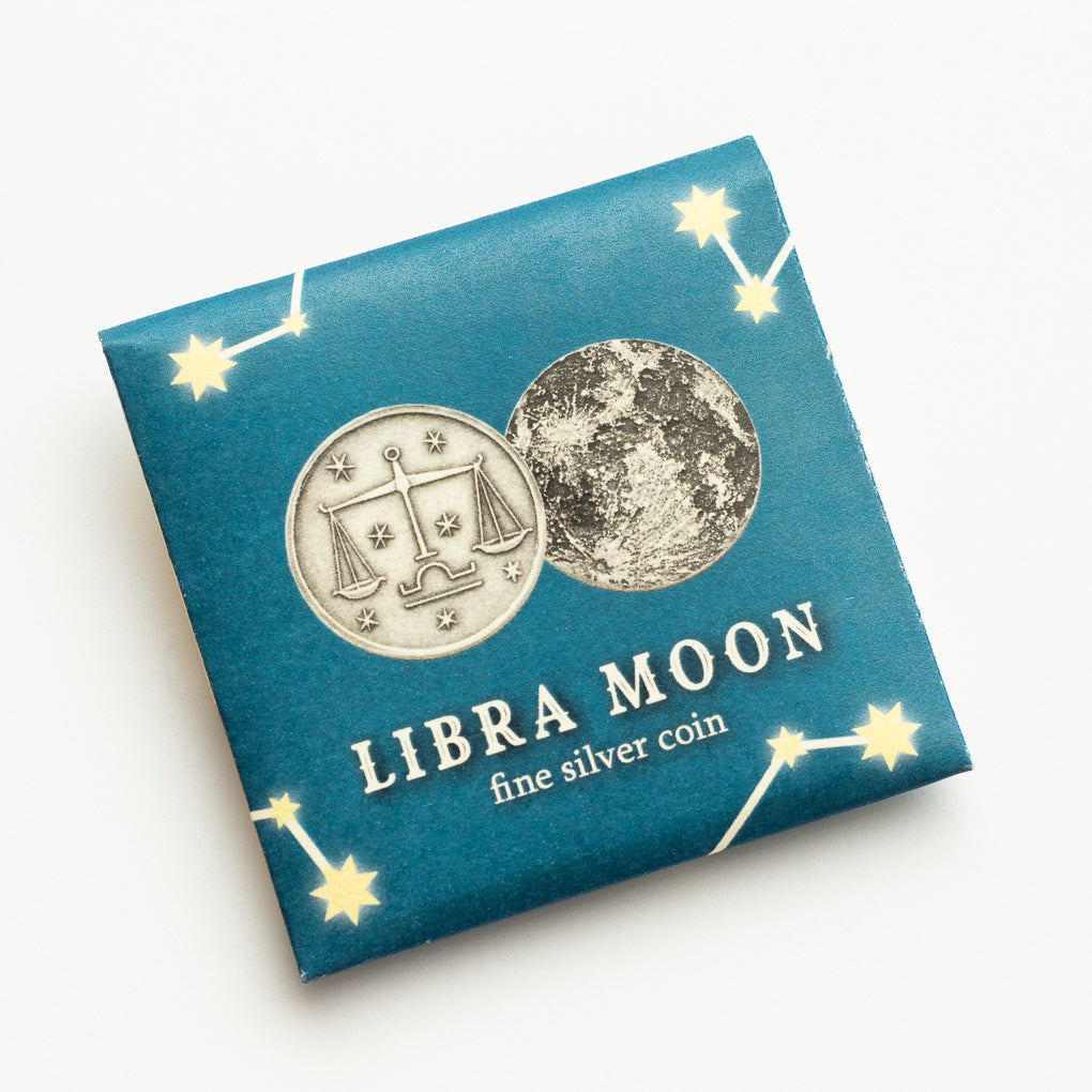 Zodiac Libra Moon Silver Coin