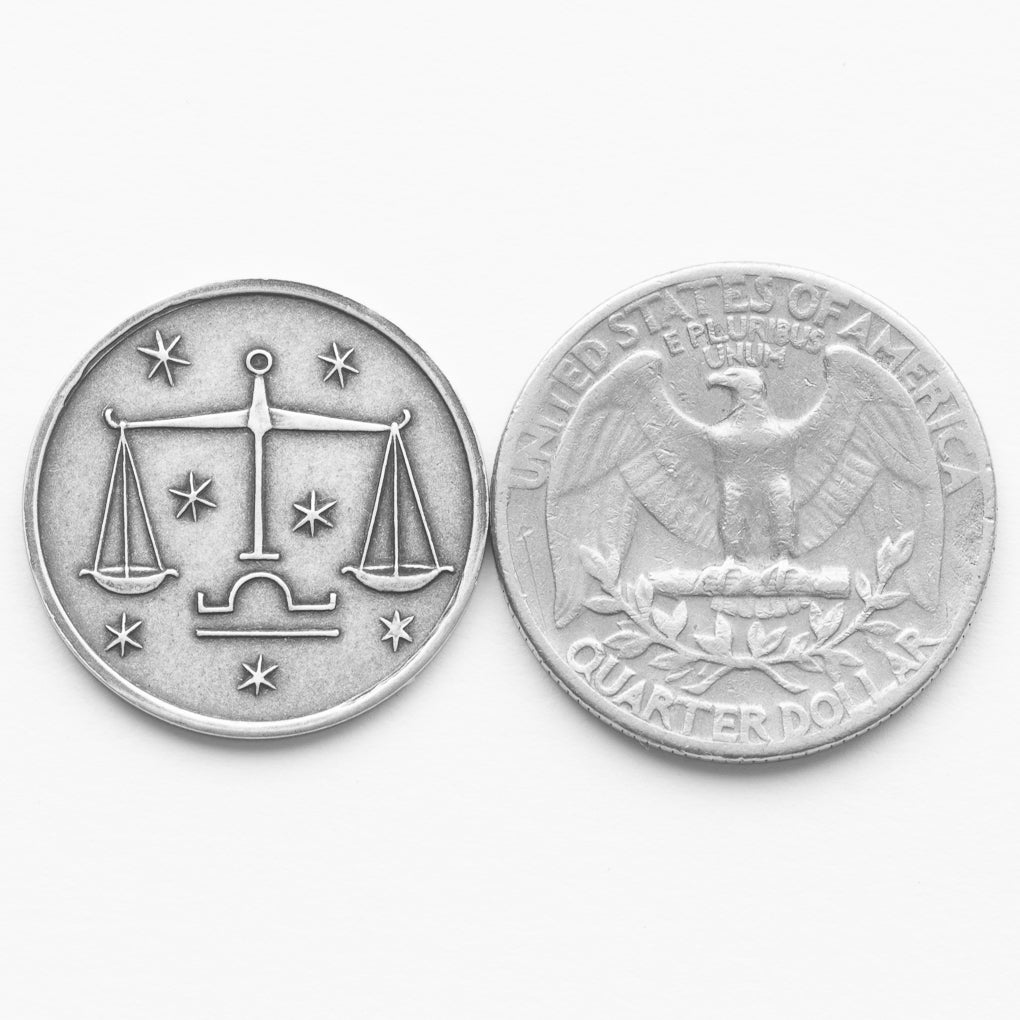 Zodiac Libra Moon Silver Coin