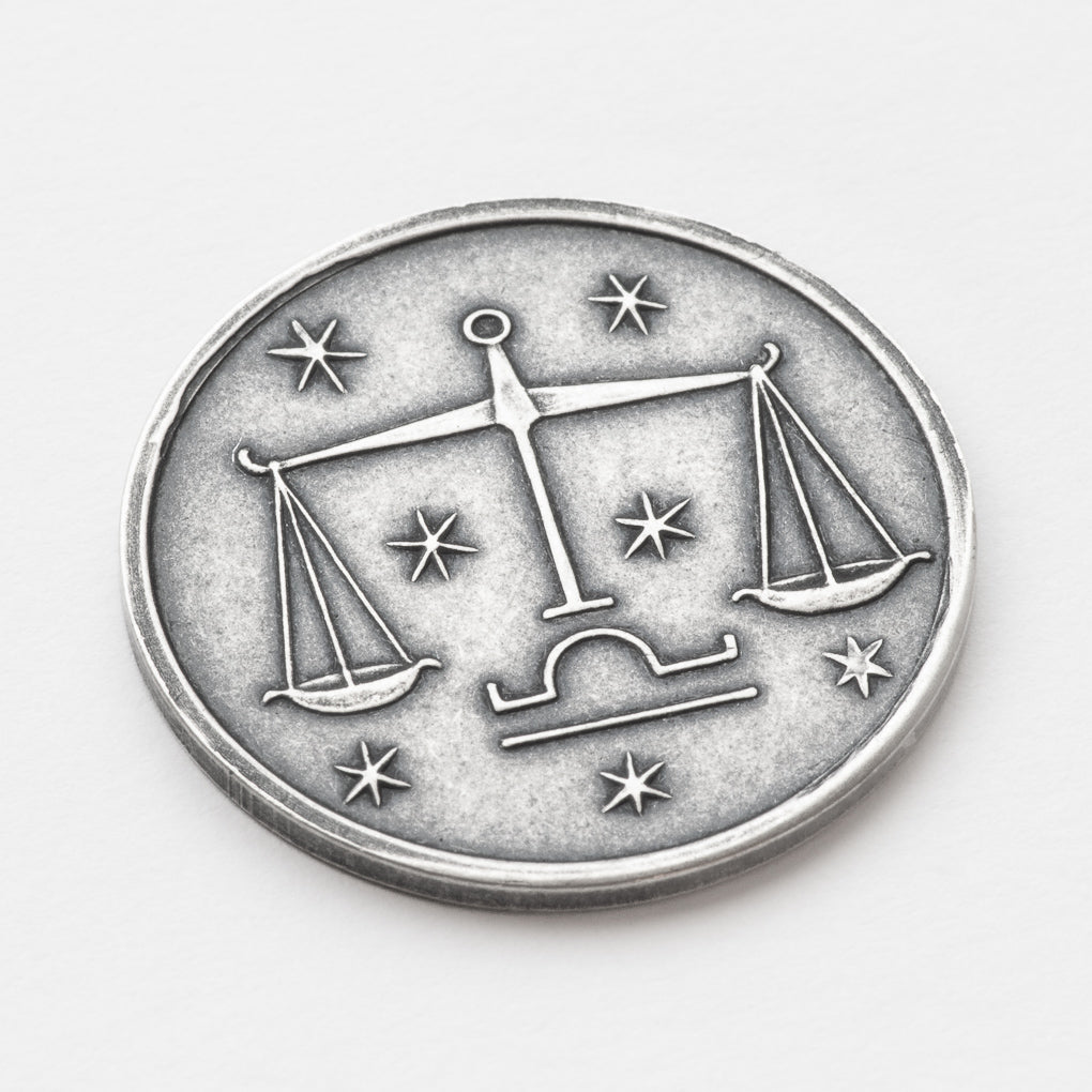 Zodiac Libra Moon Silver Coin